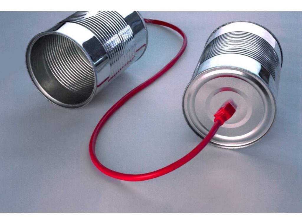 effective communication with communication cans coonected with a wire