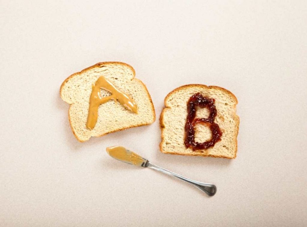 Image: Marmelades spread on bread featuring A/B Testing
