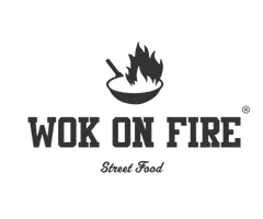 wok on fire logo